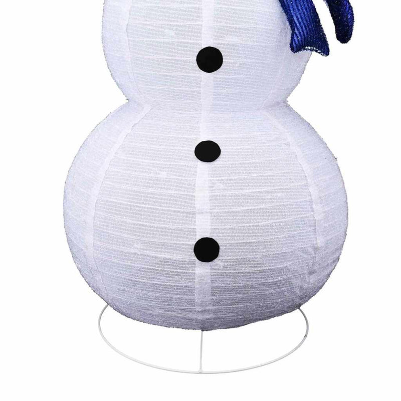 vidaXL Karácsonyi Hóember Család 3 pcs Meleg fehér 81 x 60 x 125 cm