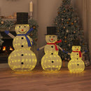 vidaXL Karácsonyi Hóember Család 270 LED-del 3 pcs Meleg fehér szövet
