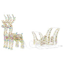 vidaXL Rénszarvas húzta szán Meleg fehér 30 x 12 x 54.5 cm PET