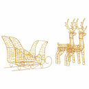 vidaXL Rénszarvas húzta szán Meleg fehér 30 x 12 x 55 cm PET