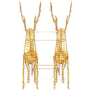 vidaXL Rénszarvas húzta szán Meleg fehér 30 x 12 x 55 cm PET