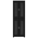 vidaXL Magasfiú FLORIN 60 x 35 x 182 cm Fekete Szerelt Fa