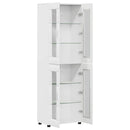 vidaXL Magasfiú FLORIN Magas Fényű Fehér 60 x 35 x 182 cm Faanyag