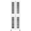vidaXL Magasfiú FLORIN Magas Fényű Fehér 60 x 35 x 182 cm Faanyag