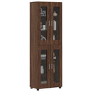 vidaXL Magasfiú polcokkal FLORIN Barna Tölgy 60 x 35 x 182 cm Faanyag