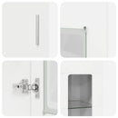 vidaXL Magasfiú polcokkal Magas Fényű Fehér 60 x 35 x 182 cm Faanyag