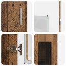 vidaXL Magasfiú polcokkal tárolóval Öreg fa 60 x 35 x 182 cm Faanyag