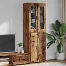 vidaXL Magasfiú polcokkal FLORIN Öreg fa 60 x 35 x 182 cm Faanyag
