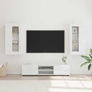 vidaXL TV szekrény garnitúra fiókkal FLORIN 3 pcs Fehér Faanyag