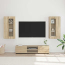 vidaXL TV szekrény garnitúra fiókkal FLORIN 3 pcs Sonoma tölgy Faanyag