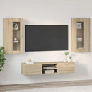 vidaXL TV szekrény garnitúra fiókkal FLORIN 3 pcs Sonoma tölgy Faanyag