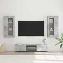 vidaXL TV szekrény garnitúra fiókkal FLORIN 3 pcs Beton Szürke Faanyag