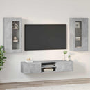vidaXL TV szekrény garnitúra fiókkal FLORIN 3 pcs Beton Szürke Faanyag