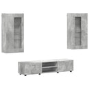 vidaXL TV szekrény garnitúra fiókkal FLORIN 3 pcs Beton Szürke Faanyag