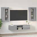 vidaXL TV szekrény garnitúra FLORIN 3 pcs Szürke Sonoma Faanyag
