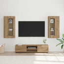 vidaXL TV szekrény garnitúra FLORIN 3 pcs Artisan tölgy Faanyag