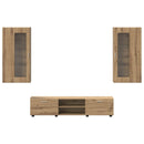 vidaXL TV szekrény garnitúra FLORIN 3 pcs Artisan tölgy Faanyag