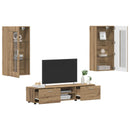 vidaXL TV szekrény garnitúra FLORIN 3 pcs Artisan tölgy Faanyag