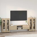 vidaXL TV szekrény garnitúra fiókkal FLORIN 3 pcs Sonoma tölgy Faanyag