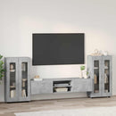 vidaXL TV szekrény garnitúra fiókkal FLORIN 3 pcs Beton Szürke Faanyag