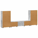 vidaXL TV szekrény garnitúra fiókkal FLORIN 3 pcs Beton Szürke Faanyag