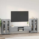 vidaXL TV szekrény garnitúra FLORIN 3 pcs Szürke Sonoma Faanyag