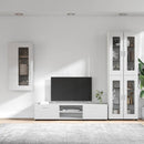 vidaXL TV szekrény garnitúra fiókkal FLORIN 3 pcs Fehér Faanyag