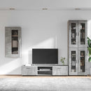 vidaXL TV szekrény garnitúra fiókkal FLORIN 3 pcs Beton Szürke Faanyag