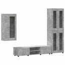 vidaXL TV szekrény garnitúra fiókkal FLORIN 3 pcs Beton Szürke Faanyag
