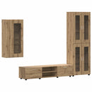 vidaXL TV szekrény garnitúra FLORIN 3 pcs Artisan tölgy Faanyag