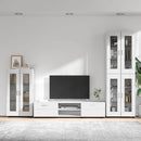 vidaXL TV szekrény garnitúra fiókkal FLORIN 3 pcs Fehér Faanyag