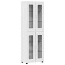 vidaXL TV szekrény garnitúra FLORIN 3 pcs Magas Fényű Fehér Faanyag