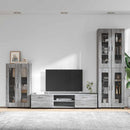 vidaXL TV szekrény garnitúra FLORIN 3 pcs Szürke Sonoma Faanyag