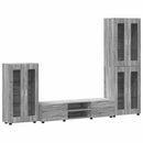vidaXL TV szekrény garnitúra FLORIN 3 pcs Szürke Sonoma Faanyag