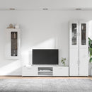 vidaXL TV szekrény garnitúra fiókkal FLORIN 3 pcs Fehér Faanyag