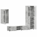 vidaXL TV szekrény garnitúra fiókkal FLORIN 3 pcs Beton Szürke Faanyag
