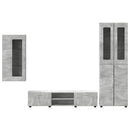 vidaXL TV szekrény garnitúra fiókkal FLORIN 3 pcs Beton Szürke Faanyag