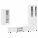 vidaXL TV szekrény garnitúra FLORIN 3 pcs Magas Fényű Fehér Faanyag