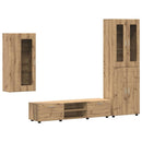 vidaXL TV szekrény garnitúra FLORIN 3 pcs Artisan tölgy Faanyag