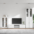 vidaXL TV szekrény garnitúra fiókkal FLORIN 3 pcs Fehér Faanyag
