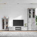 vidaXL TV szekrény garnitúra fiókkal FLORIN 3 pcs Beton Szürke Faanyag
