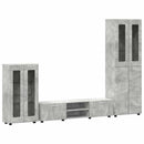 vidaXL TV szekrény garnitúra fiókkal FLORIN 3 pcs Beton Szürke Faanyag