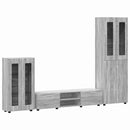 vidaXL TV szekrény garnitúra FLORIN 3 pcs Szürke Sonoma Faanyag