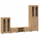 vidaXL TV szekrény garnitúra FLORIN 3 pcs Artisan tölgy Faanyag
