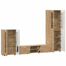 vidaXL TV szekrény garnitúra FLORIN 3 pcs Artisan tölgy Faanyag