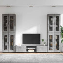 vidaXL TV szekrény garnitúra fiókkal FLORIN 3 pcs Beton Szürke Faanyag