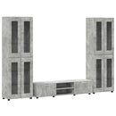 vidaXL TV szekrény garnitúra fiókkal FLORIN 3 pcs Beton Szürke Faanyag