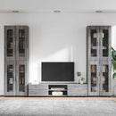 vidaXL TV szekrény garnitúra FLORIN 3 pcs Szürke Sonoma Faanyag