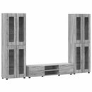 vidaXL TV szekrény garnitúra FLORIN 3 pcs Szürke Sonoma Faanyag