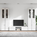 vidaXL TV szekrény garnitúra fiókkal FLORIN 3 pcs Fehér Faanyag